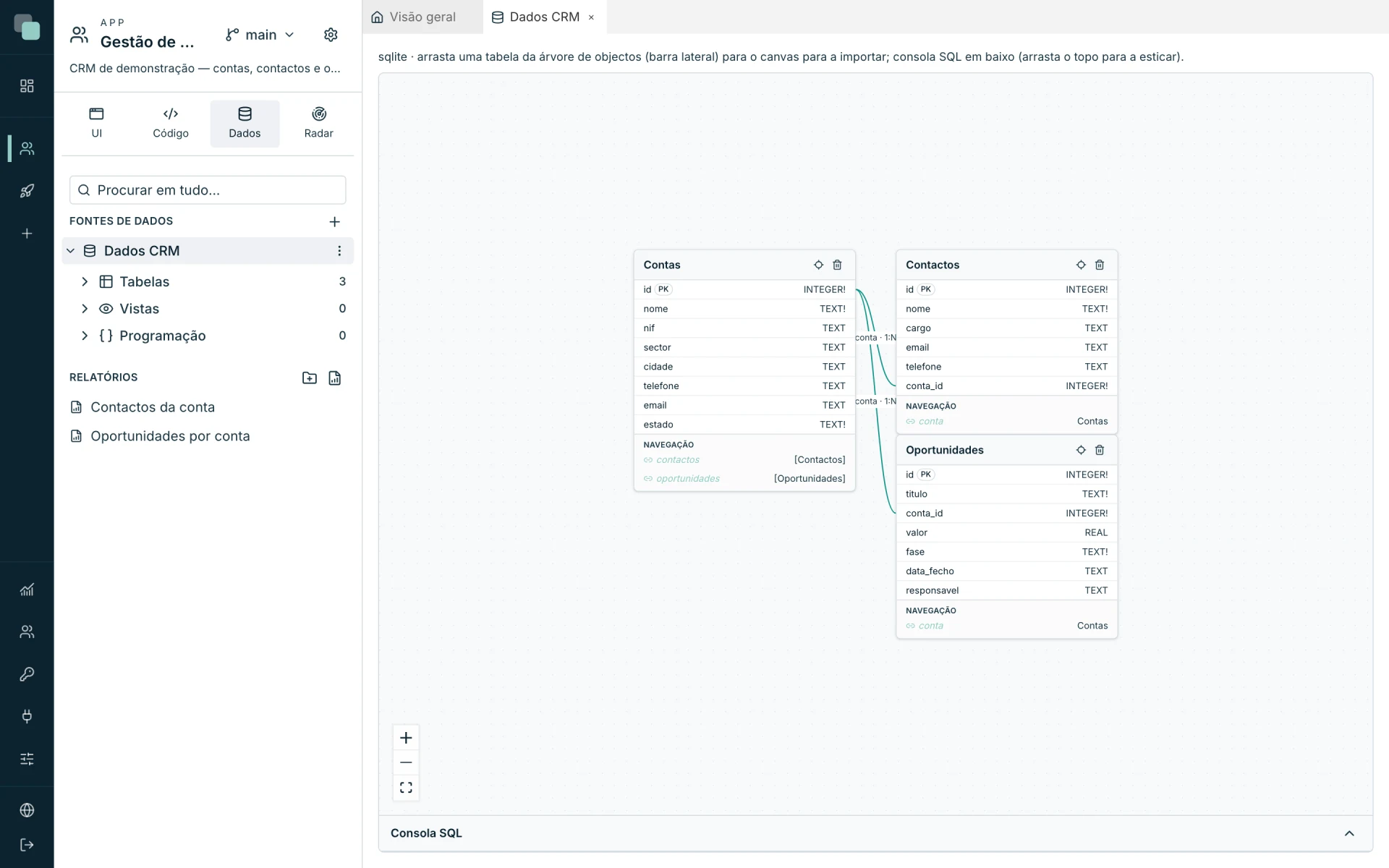 Data model created visually in KEPLIN