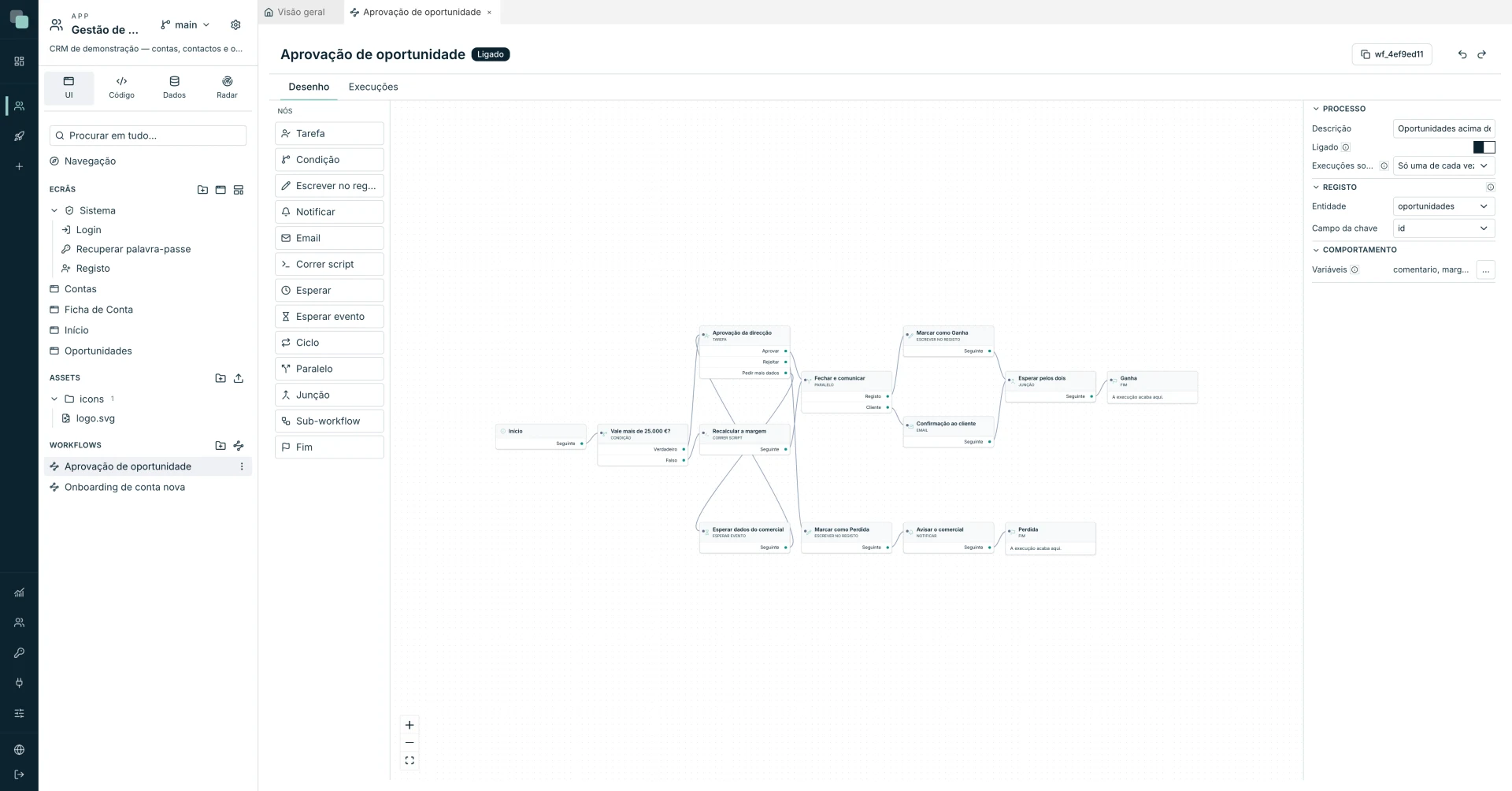 Business workflow in the KEPLIN visual editor